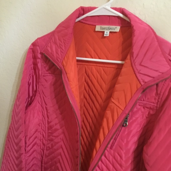 Travel Smith Women's Pink and Orange Jacket - Picture 6 of 7